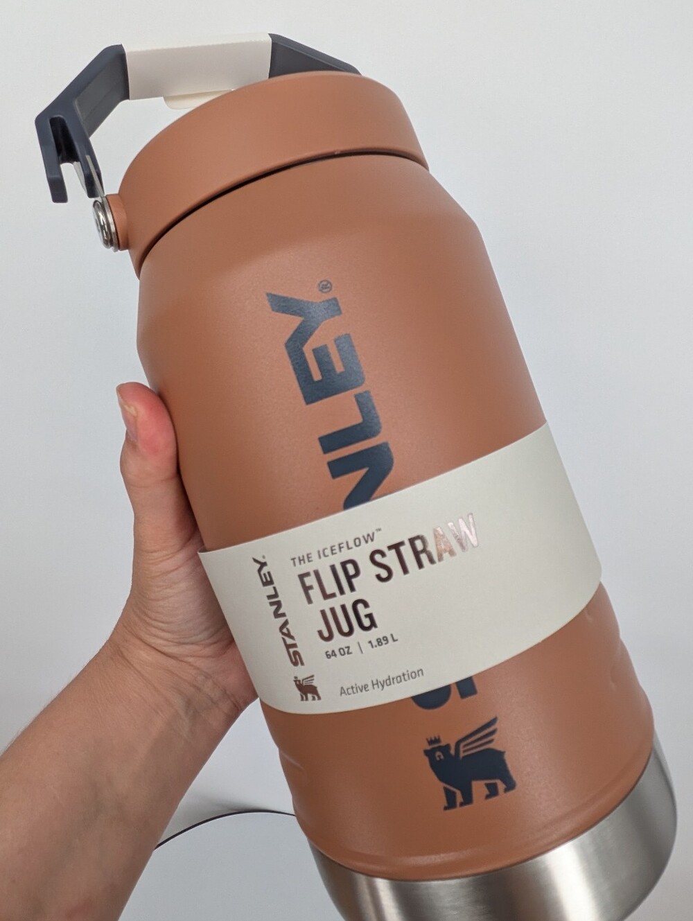 new Stanley cup water bottle The IceFlow Flip Straw Jug 64oz Toast .5 gallon - Picture 6 of 12